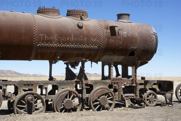 Cemeteiro de tens - Uyuni - Departamento de Potosi - Provincia Sud Lipez - Bolivia ATENÇÃO: NÃO PODEMOS REPRESENTAR ESSA IMAGEM FORA DA AMERICA LATINA