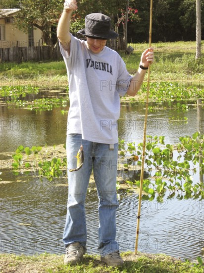Man Fishing, Pantanal, Mato Grosso do Sul, Brazil