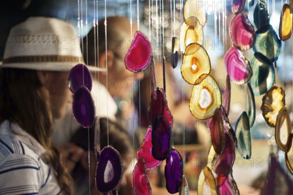 Necklaces, Night Market of Copacabana, Copacabana, Rio de Janeiro, Brazil