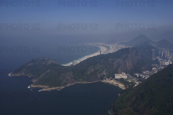 Bread Sugar, View on Copacabana, Red Beach, Leme, City, Rio de Janeiro, Brazil