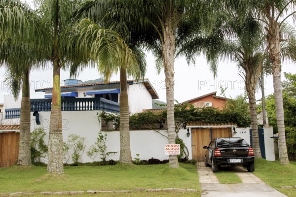 House, Coconut trees, Barra do Una, Peruíbe, São Paulo, Brazil