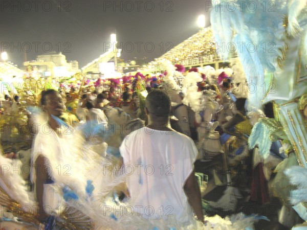 Concentration of the School of Samba Grande Rio, Carnival 2009, Rio de Janeiro, Brazil