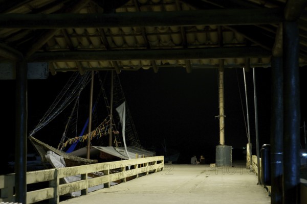 Beach at Night, Boats, Ilha Grande, Rio de Janeiro, Brazil