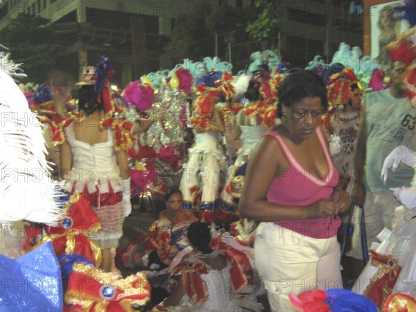 Moulin Rouge Ballerinas, Concentration of the School of Samba Grande Rio, Carnival 2009, Rio de Janeiro, Brazil