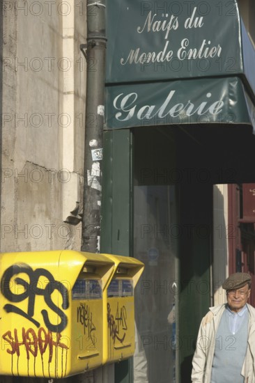 Mailbox, Man, Paris, France