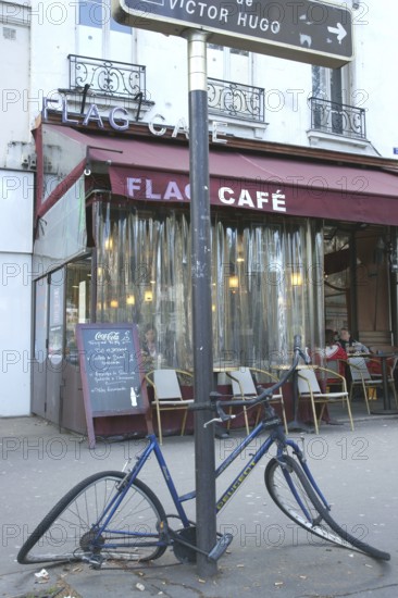Bicycle Broken, Paved, Paris, France