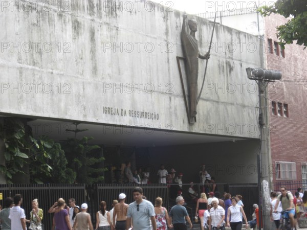 People, Church Resurrection, City, Copacabana, Rio de Janeiro, Brazil