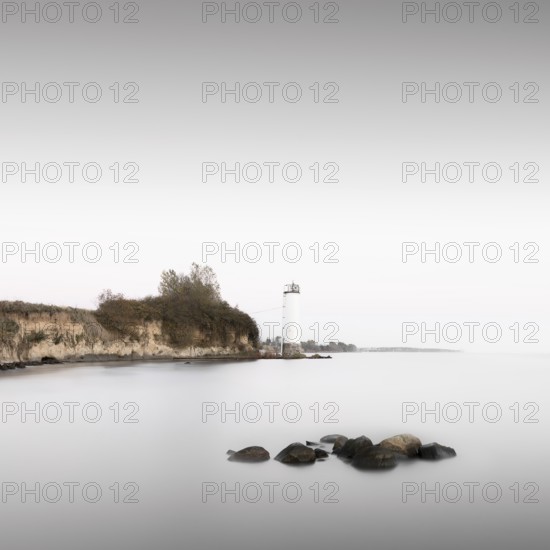 The Maltzien lighthouse is located at the foot of a small cliff on the southern tip of the Zudar peninsula on Rügen