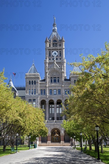 Salt Lake City, Utah - The Salt Lake City and County Building. It was built in the early 1890s and served as the Utah capitol from 1896-1915. It is now the seat of local government