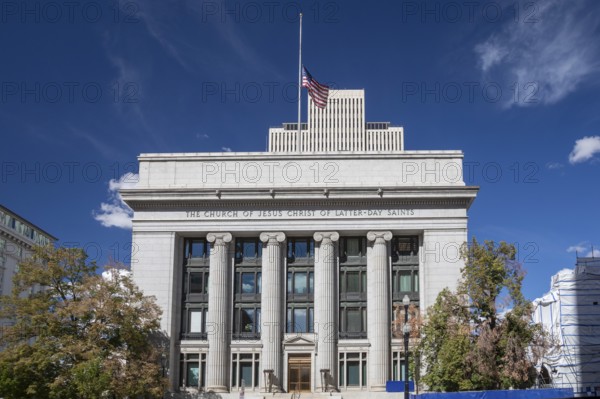 Salt Lake City, Utah - The Church Aministration Building, the headquarters of the Church of Jesus Christ of Latter-Day Saints (Mormons)