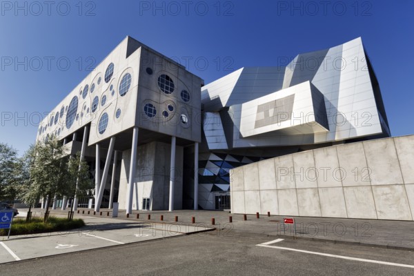 Concert hall und Musikkens Hus, House of Music, architect Coop Himmelblau, modern architecture, harbour front, Aalborg, Ålborg, Jutland, Denmark