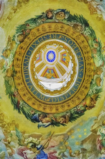 Ceiling painting around dome Side dome of presentation chapel left side aisle of St. Peter's Basilica Basilica St. Peter, Vatican City, Vatican, Rome, Lazio, Italy