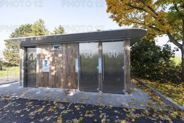 The most expensive toilet in Germany as a modern design object with elegant furnishings Rotenberg Stuttgart Baden-Württemberg Germany