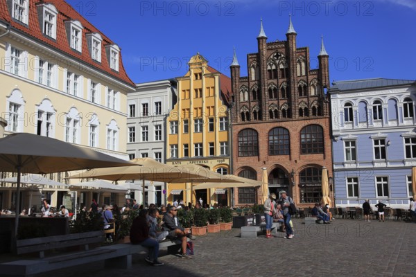 Der Alte Markt (Nordseite), Stralsund, Vorpommern-Rügen District, Mecklenburg-Western Pomerania, Germany
