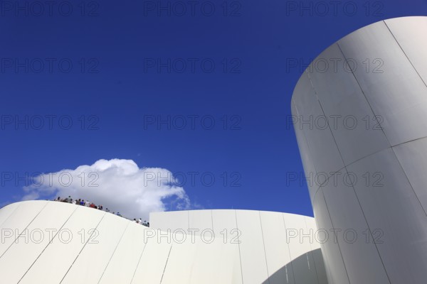 Architectural detail, Ozeaneum, Stralsund Maritime Museum, Museum of Oceanography and Fisheries, Aquarium and German Maritime Museum, Stralsund, Vorpommern-Rügen district, Mecklenburg-Western Pomerania, Germany