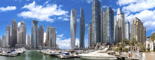 Captivating Dubai Marina, A Scenic Waterfront Skyline of Modern Luxury and High-Rise Architecture
