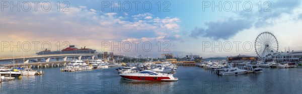 USA, Miami harbor near Biscayne bay a popular destination for recreational boating, fishing, and sightseeing tours