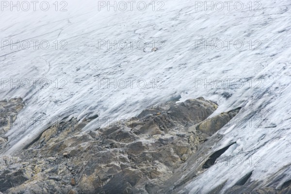 Glacier edge on the Rettenbach Glacier, also Rettenbach Ferner, above Sölden, Ötztal, Tyrol, Austria