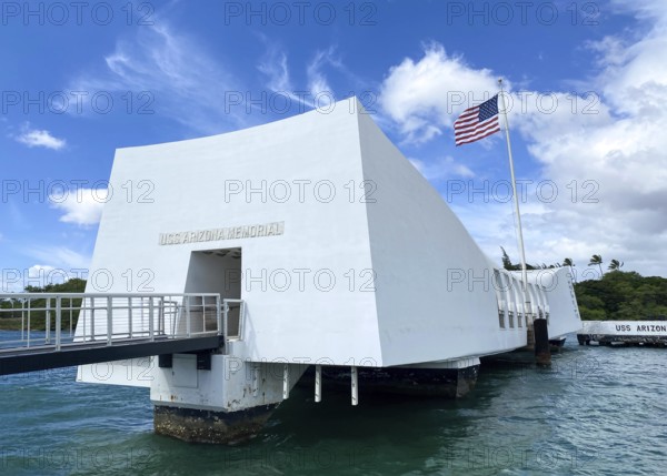 Japan, panoramic view of Osaka skyline from Osaka castle at sunset