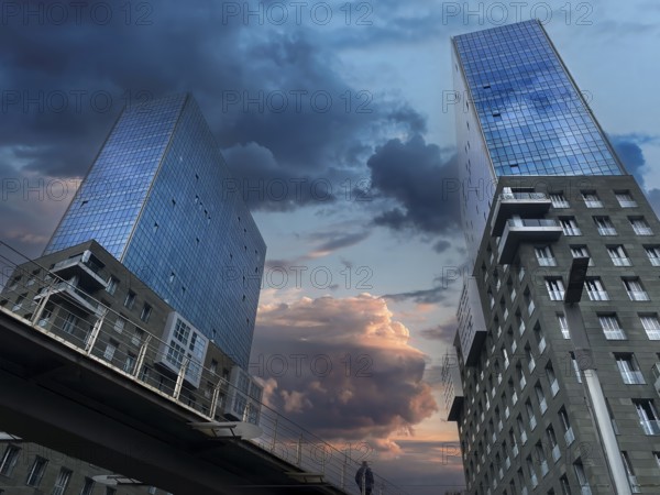 Spain, Bilbao downtown streets in city Center