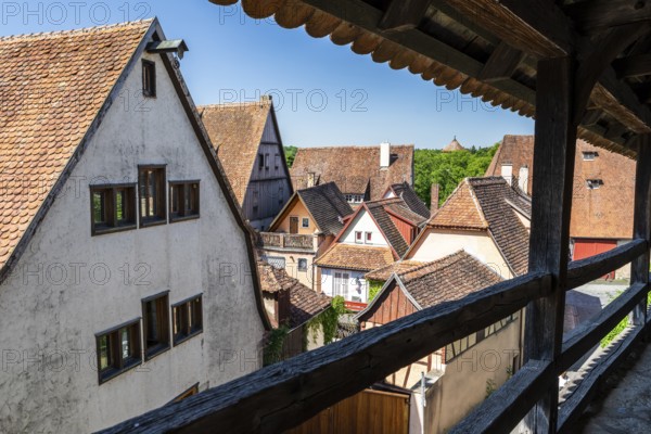 City wall, Rothenburg ob der Tauber, middle Franconia, Bavaria, Germany