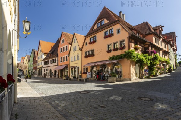 Historical city of Rothenburg ob der Tauber, old town, middle Franconia, Bavaria, Germany