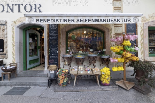 Benedictine soap factory, shop in Hallstatt, Upper Austria, Salzkammergut, Austria. 29.10.2025 < english> Benedictine soap factory, shop in Hallstatt, Upper Austria, Austria. October 29, 2025