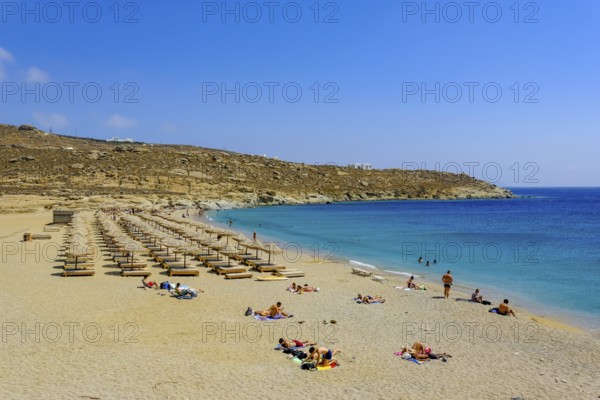Mykonos, Cyclades, Greece - Lia Beach in the southeast of the island