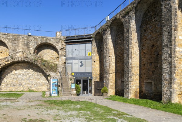 Tourist information office medieval village of Ainsa, Aínsa-Sobrarbe, Huesca province, Aragon, Spain