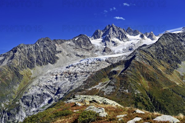 Glacier du Tour behind Aiguilles du Tour, Chamonix-Mont-Blanc, Haute-Savoie, France