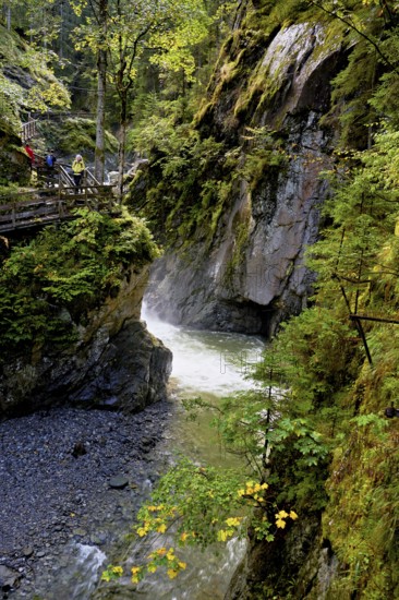 Diosaz mountain river in the gorge, Gorges de la Diosaz, Les Houches, Chamonix-Mont-Blanc, Haute-Savoie, France