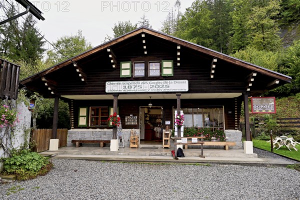Entrance area to the gorge, Gorges de la Diosaz, Les Houches, Chamonix-Mont-Blanc, Haute-Savoie, France