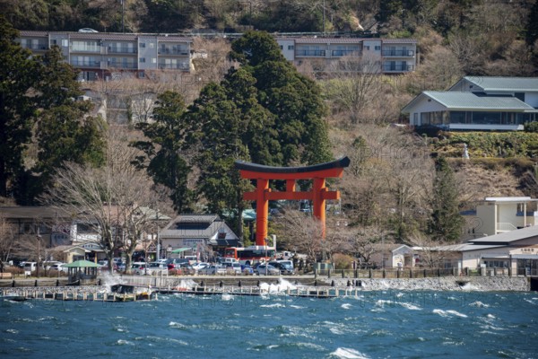 Second gate of Hakone Shrine in Motohakone on Lake Ashi, Hakone, Japan