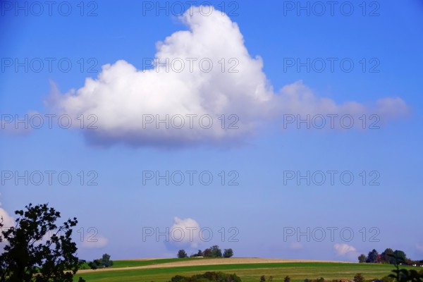 Landscape with cloudy sky, autumn, Germany