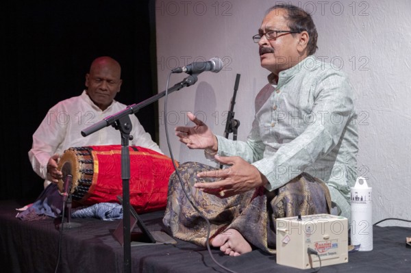 Manickam Yogeswaran, musician, Hope in Resonance, Carnatic Music and Bharatanatyam Fundrising Evening For Gaza, 08.11.2025, ITZ, intercultural dance center, Berlin, Germany