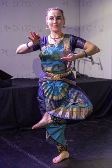 Eva Isolde Balzer, dancer, Hope in Resonance, Carnatic Music and Bharatanatyam Fundrising Evening For Gaza, 08.11.2025, ITZ, intercultural dance center, Berlin, Germany