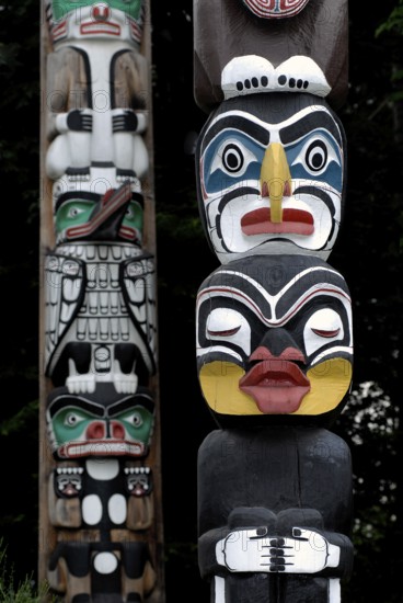 Totem, Totem Pole, Stanley Park, Vancouver, British Columbia, Canada