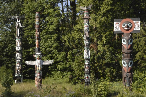 Totem, Totem Pole, Totem Poles, Stanley Park, Vancouver, British Columbia, Canada