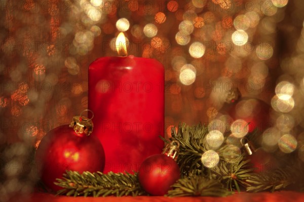 First Advent, Christmas decoration and candlelight, Germany