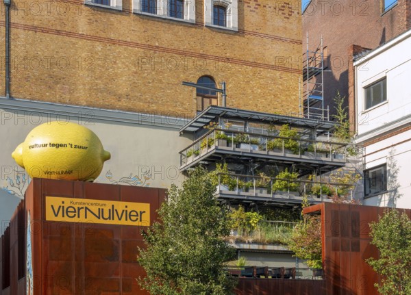VIERNULVIER Arts Centre, Flemish arts institution, café, ballroom and concert hall at De Vooruit in the city Ghent, Gent, East Flanders, Belgium