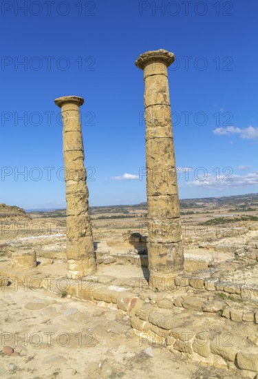 Yacimiento romano de los Bañales, Roman archaeological site of Los Banales, near Layana, Zaragoza province, Aragon, Spain