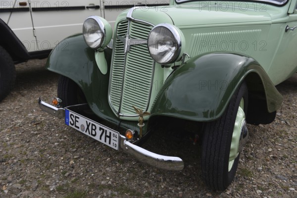 Oldtimer Adler Trumpf Junior at a classic car meeting in Büsum, Schleswig-Holstein, Germany