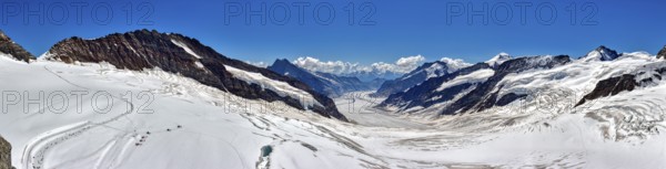 View of Jungfraujoch glacier, Switzerland
