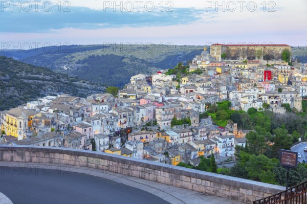 Elevated view of Ragusa Ibla, Ragusa Ibla, Ragusa province, Sicily, Italy