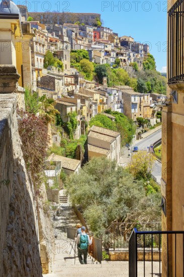Historic town view, Ragusa Ibla, Ragusa province, Sicily, Italy