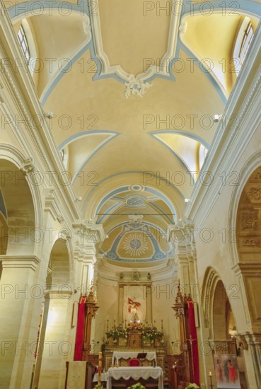 Santa Maria delle scale church interior, Ragusa Ibla, Ragusa province, Sicily, Italy
