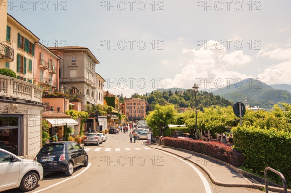 Bellagio, picturesque small town with views of the Alps, Lake Como, Italian Lago di Como, one of the Upper Italian lakes, Lombardy region, Italy