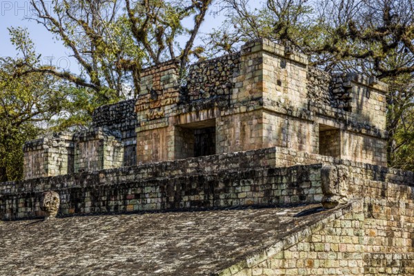 Marker on the ball court, one of the most beautiful of the classical period, second-largest in the entire Mayan world, Copan, Honduras