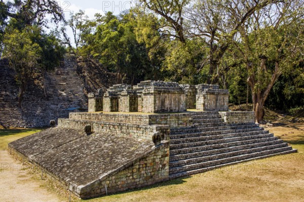 Ball court, one of the most beautiful of the classical period, second-largest in the entire Mayan world, Copan, Honduras