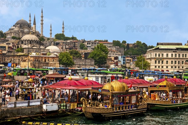161/Snack in the magnificent barge - Eminonu ferry terminal at the Galata Bridge
